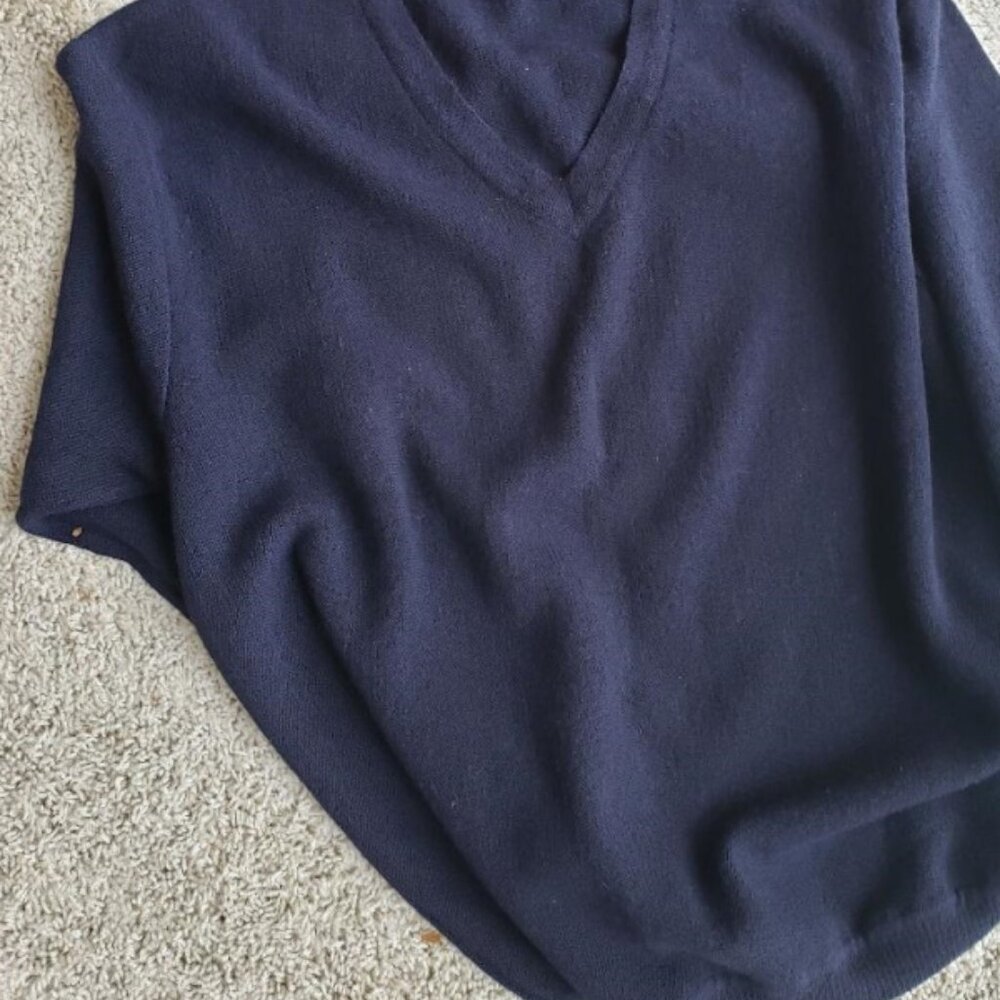 Peruvian V-Neck Navy Blue Sweater for Men
